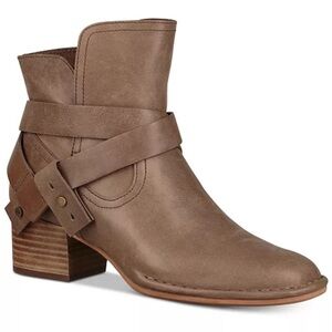 Ugg‎ Elysian Boots Leather Ankle Boot Pirate Boho Indie Tan Brown